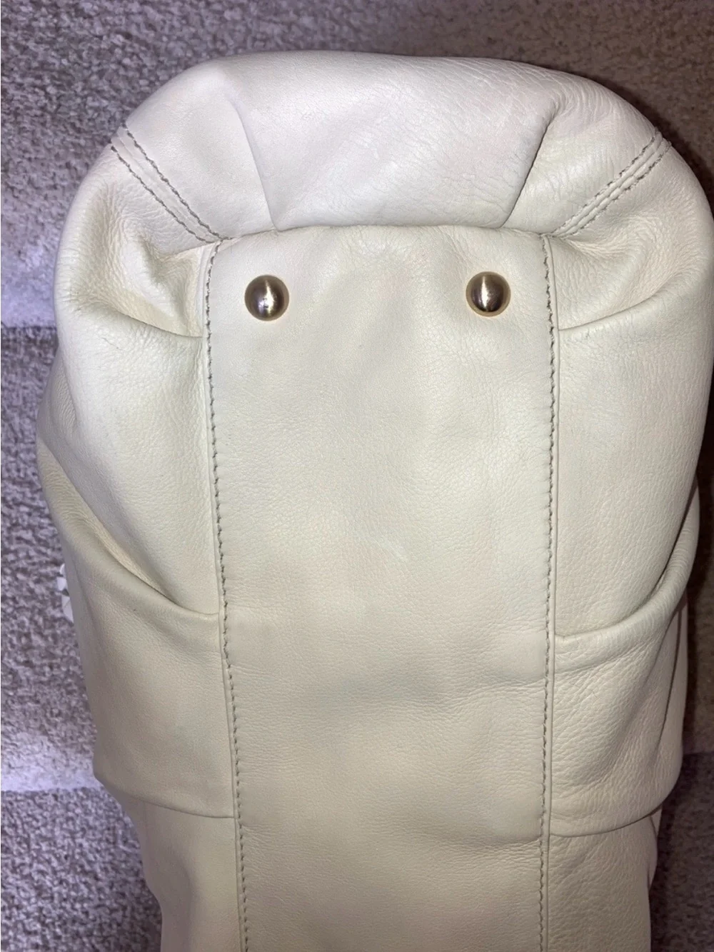 Michael Kors Leather Cream Hobo Bag